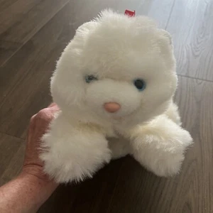 Vintage RUSS 1990s White Persian Kitty Cat Realistic Stuffed Animal Plush Clean - Picture 1 of 7