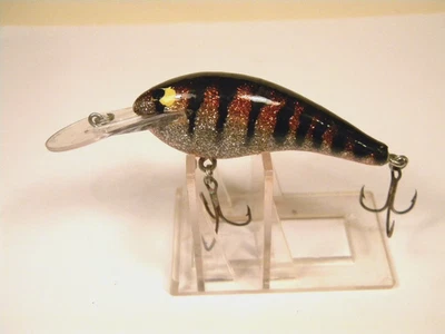 Vintage Strike King  Dance-N-Shad Copper Tiger 2 3/4" wood crankbait lure - Image 1 of 3