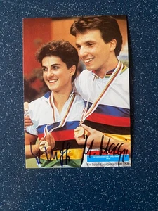 Autogrammkarte   Eliane + Markus Maggi   Kunstrad  signiert - Bild 1 von 4