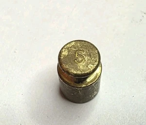 Vintage OHAUS Messing 5g Gewicht (5 Gramm) - Bild 1 von 3