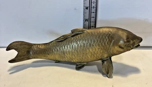 Vintage Brass Koi / Carp Figurine - Picture 1 of 4