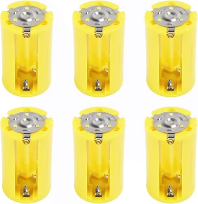 6Pcs 3 AA to 1 D Battery Adapters Holder 1.5V Output Case Box AA to D Battery Co - Image 1 of 4