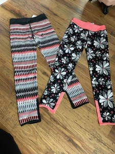 Gymboree Girls Leggings Athletic Size L 10-12 NWT Gymgo Black Coral 2 Pair Lot - Picture 1 of 6