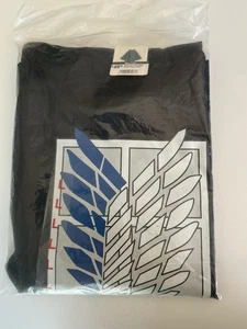 AOT Black Cape Cloak Corp Boba Rally Taglia L/corto Nuovo Attack On Titan Cosplay - Foto 1 di 4