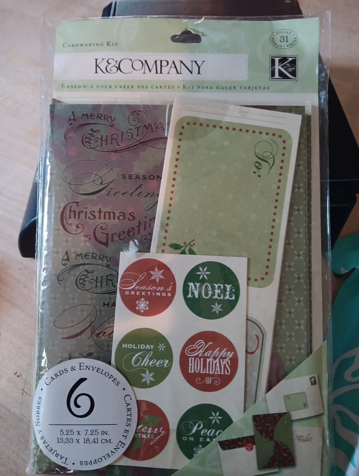 ¡NUEVO K & Company Kit de Navidad! Incluye tarjetas, rub-ons, pegatinas, sellos  Foto 1 de 4
