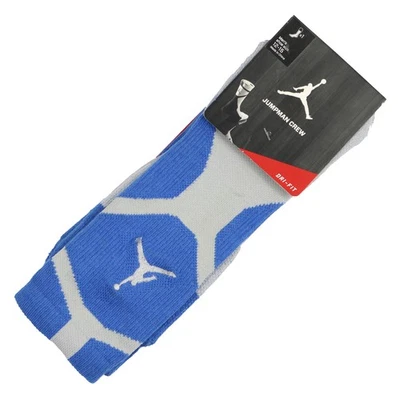 JORDAN Jumpman Basketball Crew Socks sz XL X-Large (12-15) Blue Gray - Image 1 of 2