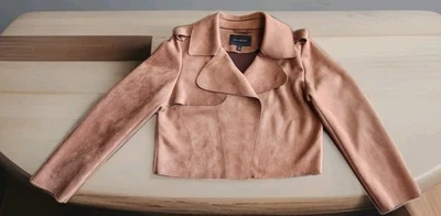 Jaqueta Banana Republic Petra Vegana Faux Bonded Camurça Marrom Tamanho Pequeno Petit - Imagem 1 de 4