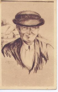 Carte postale ancienne folklore Vendéen croquis - Imagen 1 de 1