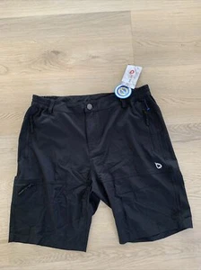 Baleaf Mens Quick Dry Black Cargo Shorts Nylon Spandex XL Waist 36” Inseam 11” - Picture 1 of 11