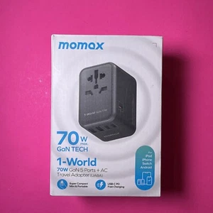 Momax 1-World 70W GaN Universal Travel UK EU AU US Multi Plug Adapter ~ Random - Picture 1 of 6