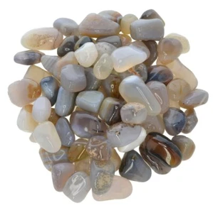 1 Pfund grauer Achat Trommelsteine - Klasse 2 - XSmall - 0,5" bis 0,75" Durchschnitt - Bild 1 von 2