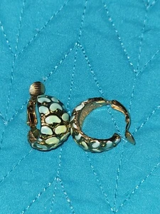 Vintage Emaille Ohrclips - Bild 1 von 1