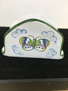 Barbara Finsness Hand Painted Italy Signature Collection Bermuda NAPKIN HOLDER - Picture 1 of 4