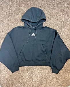 Y2K Nike ACG Women's M/L Tuff Knit Fleece Grunge Cropped Fit Hoodie - Picture 1 of 13