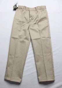 Galaxy By Harvic Boy's Authentic School Uniform Pants AW5 Khaki Size 5 NWT - Picture 1 of 5