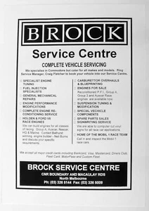 Peter Brock Service Centre Flyer Holden Orginal Memorabilia - Bild 1 von 3