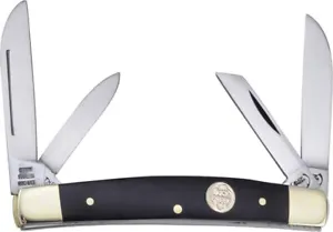 Buck Creek Little Bear Pocker Knife Stainless Steel Blades Buffalo Horn Handle  - Picture 1 of 1