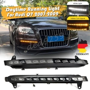Par de luces de conducción diurna LED DRL intermitentes parpadeos faros antiniebla lámpara para Audi Q7 - Imagen 1 de 14