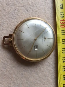 Faulty - Vintage Oris Gold Plated Pocket Watch Pocketwatch Swiss - Picture 1 of 9