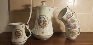 Jlmenau Porcelain Teapot. German Made 6 piece. - Picture 1 of 12