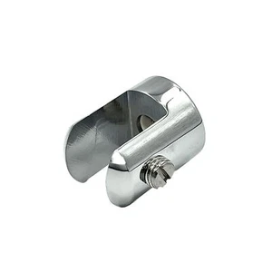 CRL 1222CHR Chrome 15/16" Diameter No-Drill Shelf Clamp for 1/2" Glass - Picture 1 of 5