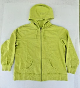 SJB Active Brand Women's Long Sleeve Hoodie Full Zip 1XL Lime Green - Picture 1 of 18