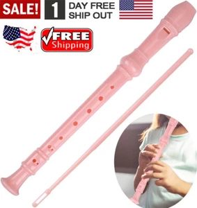 13in 8 Holes Soprano Recorder Flute High Pitch Reed Pipe Kids Flutes Beginner - Picture 1 of 8