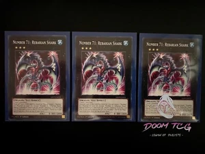 YuGiOh Number 71: Rebarian Shark LED9-EN013 1st Ed (x3) CXYZ Chaos Deck/Arc - Picture 1 of 1
