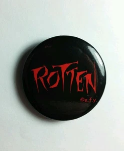 ROTTEN EFY BLACK RED MUSIC 1.25" PINBACK BUTTON PIN - Imagen 1 de 1