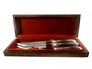 AMWAY Blair House Edelstahl 3-teiliges Tranchierset mit Aufbewahrungsbox aus Holz - Bild 1 von 13