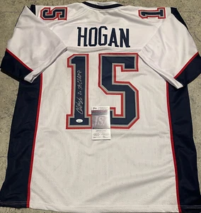 Camiseta deportiva personalizada con inscripción autografiada de Chris Hogan de los New England Patriots W-Coa JSA - Imagen 1 de 3