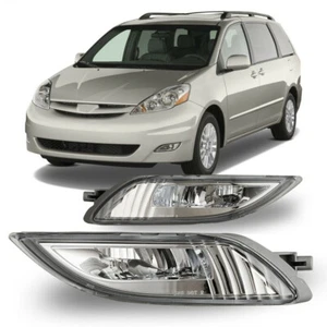 2006-2010 For Toyota Sienna Clear Pair Fog Light Driving Lamp+Wiring+Switch Kit - Picture 1 of 10