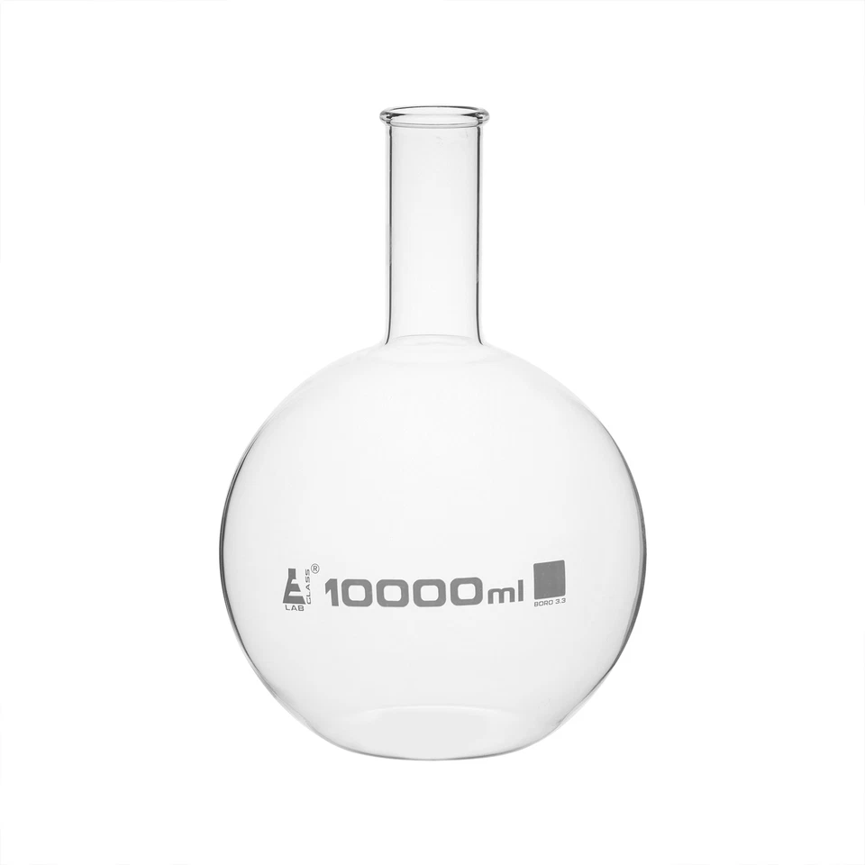 Eisco Labs 10,000ml Florence Boiling Flask, Flat Bottom - Borosilicate Glass - Image 1 of 1