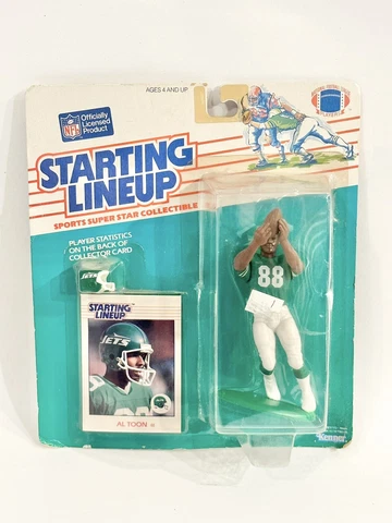 1988 Kenner Starting Lineup Al Toon New York Jets RC Figure & Card Cover