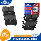 Front and Rear Ceramic Brake Pads Kit for 2006 2007 2008 2009 2010 Hummer H3 H3T