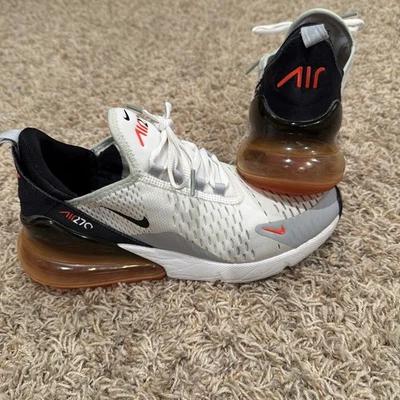 Nike Air Max 270 blanco/negro/gris lobo/carmesí brillante #DH1006-100 para mujer talla 8,5 Foto 1 de 4