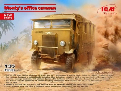 KIT MODELLINO CAMION ICM SIR BERNARD MONTGOMERY'S LEYLAND RETRIEVER 1/35 - Immagine 1 di 4