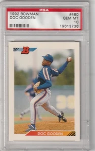 Doc Gooden 1992 Bowman #480 PSA 10 009049 - Imagen 1 de 2