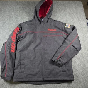 Snap-on Tools Mens Size L Hooded Pacer Jacket Heavy Work Jacket US Flag - Picture 1 of 5