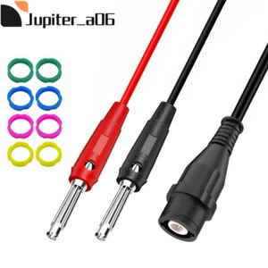 BNC Male to Dual 4mm Banana Plug Coaxial Cable Oscilloscope Test Lead 120cm Wire - Picture 1 of 8