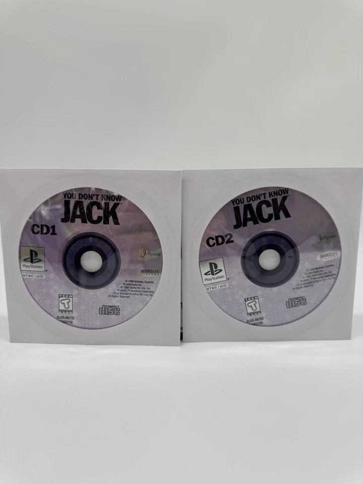 You Don't Know Jack (Sony PlayStation 1, 1999) PS1 Complete 2 Discs Only Tested - Image 1 of 1