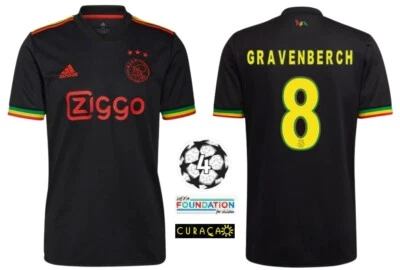 Trikot Adidas Ajax Amsterdam 2021-2022 Third UCL - Gravenberch 8 I Bob Marley - Bild 1 von 4