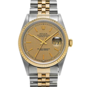 ROLEX Datejust 16233 Champagne Houndstooth WATCH 659600 - Picture 1 of 5