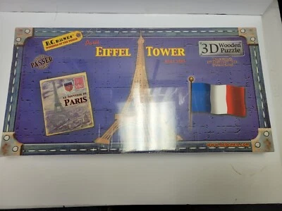 Rompecabezas de madera BC Bones 3D Torre Eiffel 36"x25" nuevo/sellado Foto 1 de 4