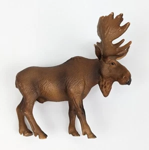 Schleich Bull Moose Figura Germania Wild Life 2002 Marrone Vintage - Foto 1 di 9