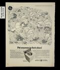 1969 General Electric Washer Enzymes in Place Vintage Print Ad 016528