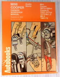 1961-1972 Mini Cooper S Owners Workshop Repair Manual Autobook 802 VG! - Foto 1 di 5