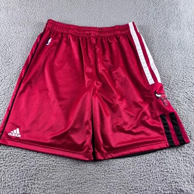 Adidas Chicago Bulls Basketball Shorts Mens 3XL Red Black NBA Embroidered - Image 1 of 4