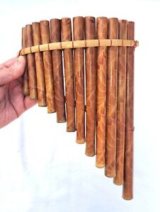 PAN PIPES Natural Bamboo Lg 29 cm Pan Flute Hand Made.
