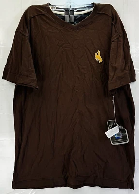 Camiseta Colosseum Para Hombre Wyoming Vaqueros Mirage Cuello en V Marrón Grande Foto 1 de 4